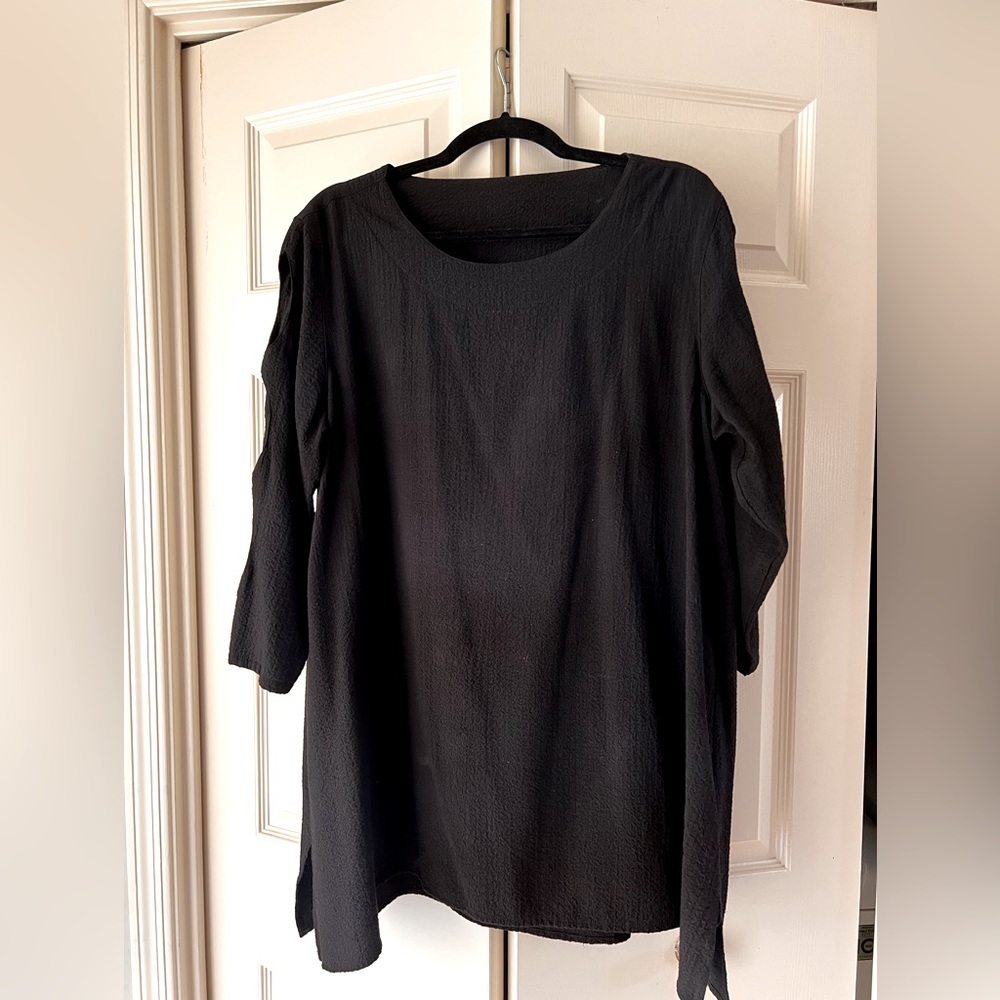 Elegant Black Women's Top with cut- outs